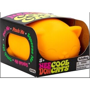ORANGE -  COOL CATS NeeDoh Sensory Stress Relief Ball Toy  Anxiety Fidget